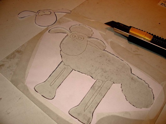 Schablone für Plexiglasfigur