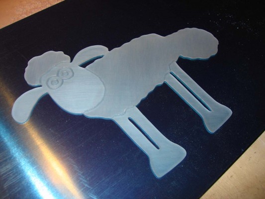 Shaun das Schaf aus Plexiglas